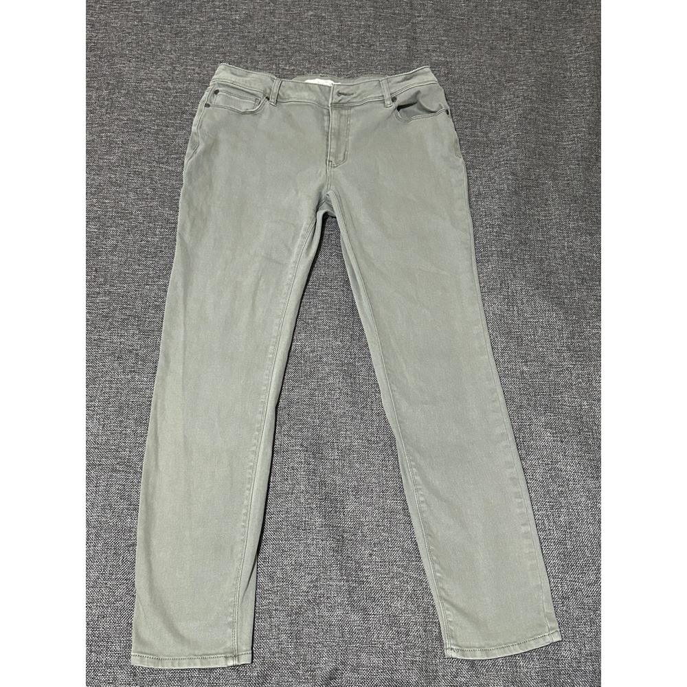 C. Est. 1946 Denim Women 10 Pants Sage Green Mid-Rise Straight Leg Casual Cotton